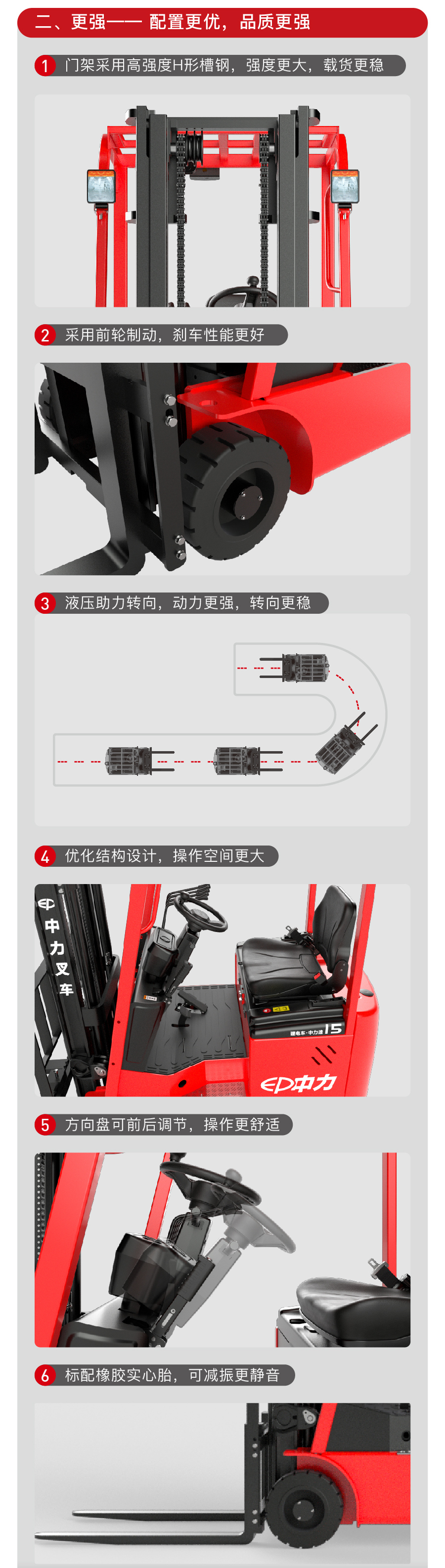 1.5噸三支點平衡重式電動叉車EFS151